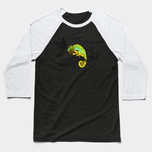 Colorful Panther Chameleon Doodle Baseball T-Shirt